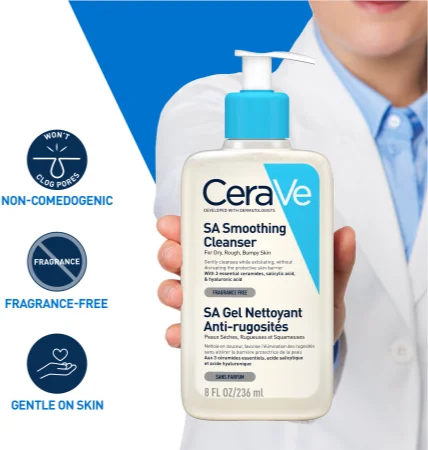 Cerave SA Smoothing Cleanser, 236 ml 3 Cerave SA Smoothing Cleanser