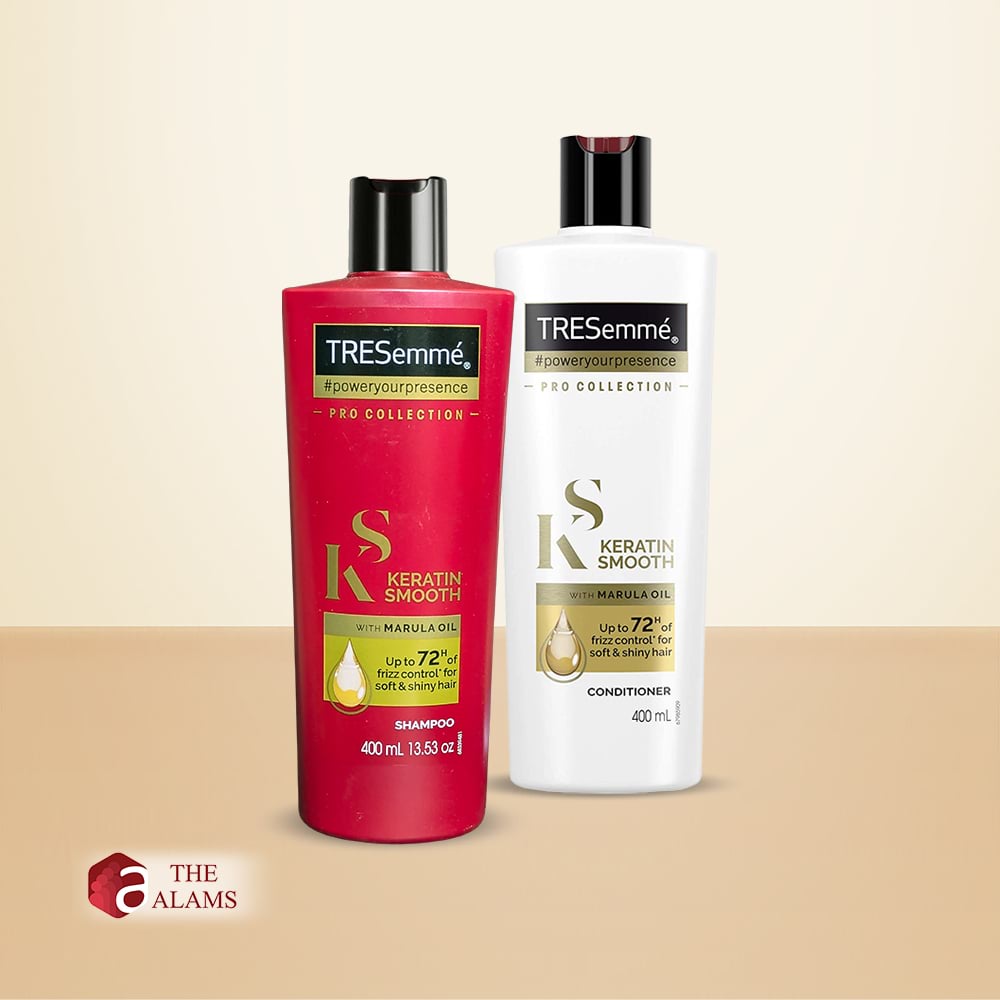Tresemme Keratin Smooth Shampoo With Conditioner Set, 400 ml 1 Tresemme Keratin Smooth Shampoo With Conditioner Set, 400 ml