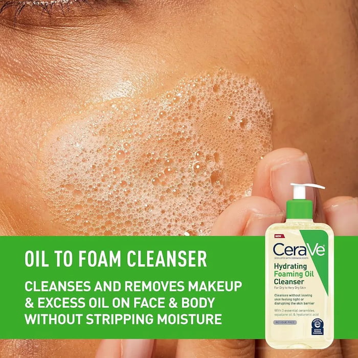CeraVe Hydrating Foaming Oil Cleanser, 236 ml 2 CeraVe Hydrating Foaming Oil Cleanser, 236 ml - Image 2
