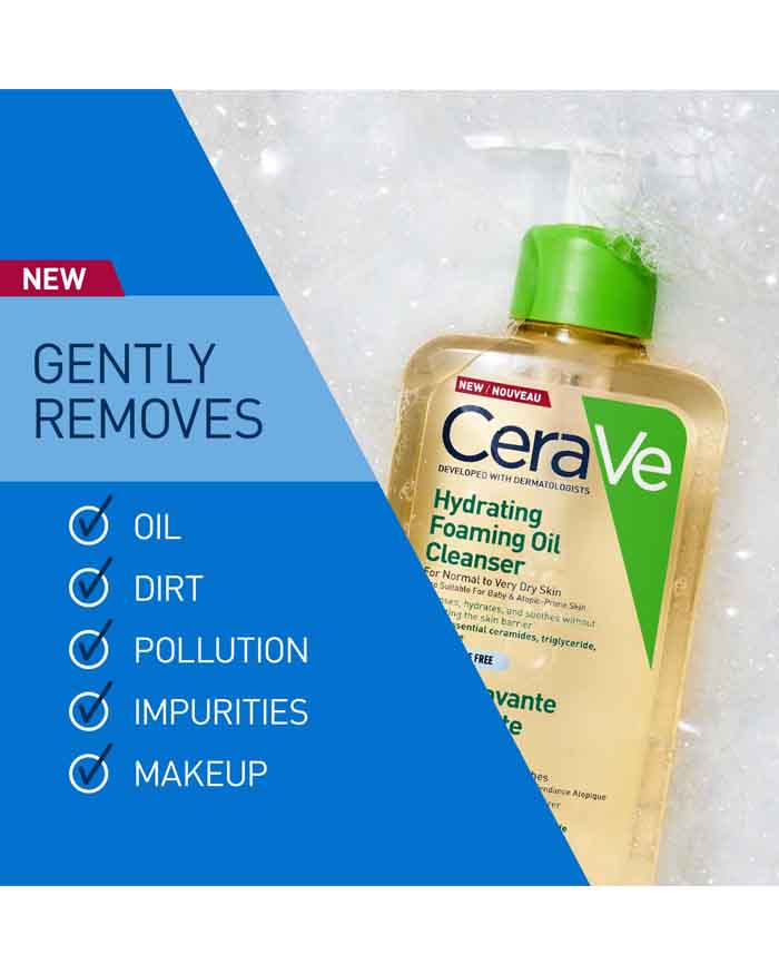 CeraVe Hydrating Foaming Oil Cleanser, 236 ml 3 CeraVe Hydrating Foaming Oil Cleanser, 236 ml - Image 3