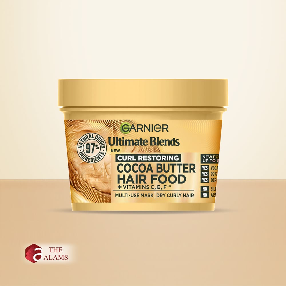 Garnier Hair Food Cocoa Butter And Jojoba Oil 3 In 1 Curly Hair Mask, 400 Ml 1 Garnier Hair Food Cocoa Butter And Jojoba Oil 3 In 1 Curly Hair Mask, 400 Ml