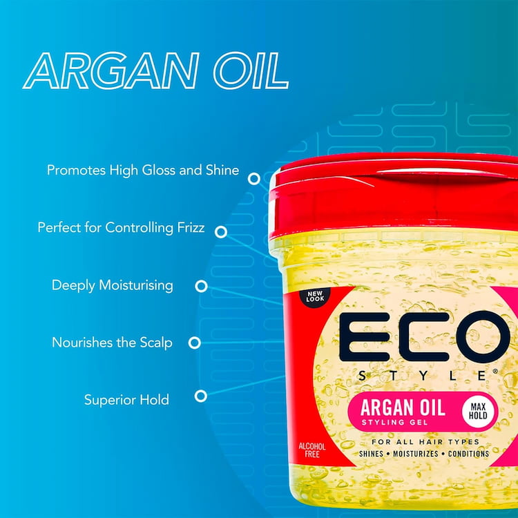 Eco Style Argan Oil Styling Hair Gel, 454 g 2 Eco Style Argan Oil Styling Hair Gel, 454 g - Image 2