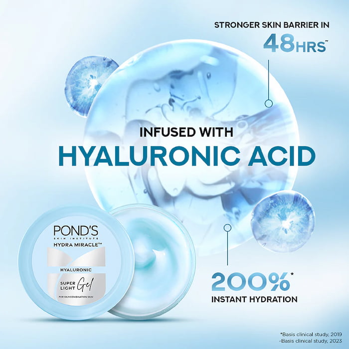Ponds Hyaluronic Super Light Gel Moisturizer For Oily Combination Skin, 50 ml 5 Ponds Hyaluronic Super Light Gel Moisturizer For Oily Combination Skin, 50 ml - Image 5