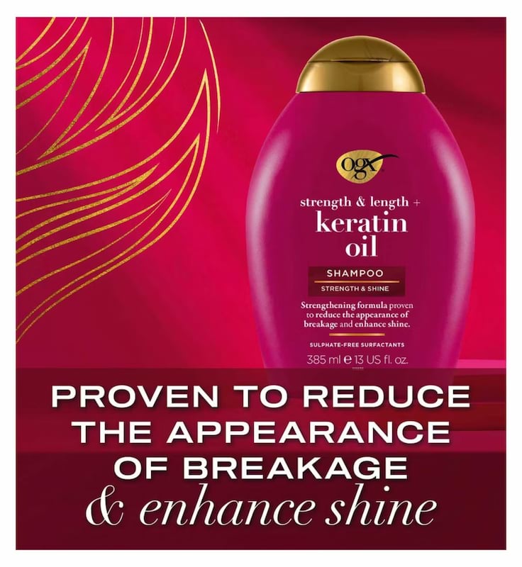 Ogx Strength & Length Keratin Oil Shampoo & Conditioner Set, 385 ml 2 Ogx Strength & Length Keratin Oil Shampoo & Conditioner Set, 385 ml - Image 2