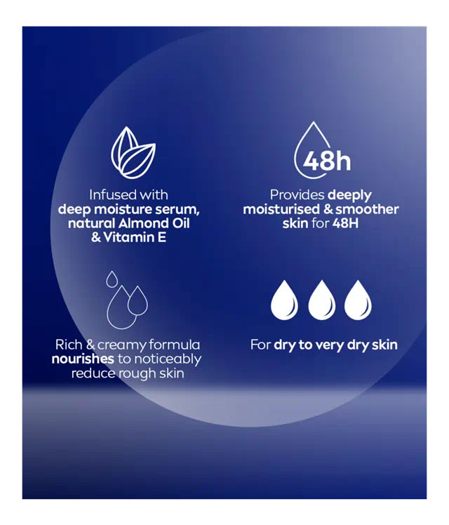 Nivea 48 Hour Nourishing Serum Body Lotion For Dry To Very Dry Skin, 400 ml 3 Nivea 48 Hour Nourishing Serum Body Lotion For Dry To Very Dry Skin, 400 ml - Image 3