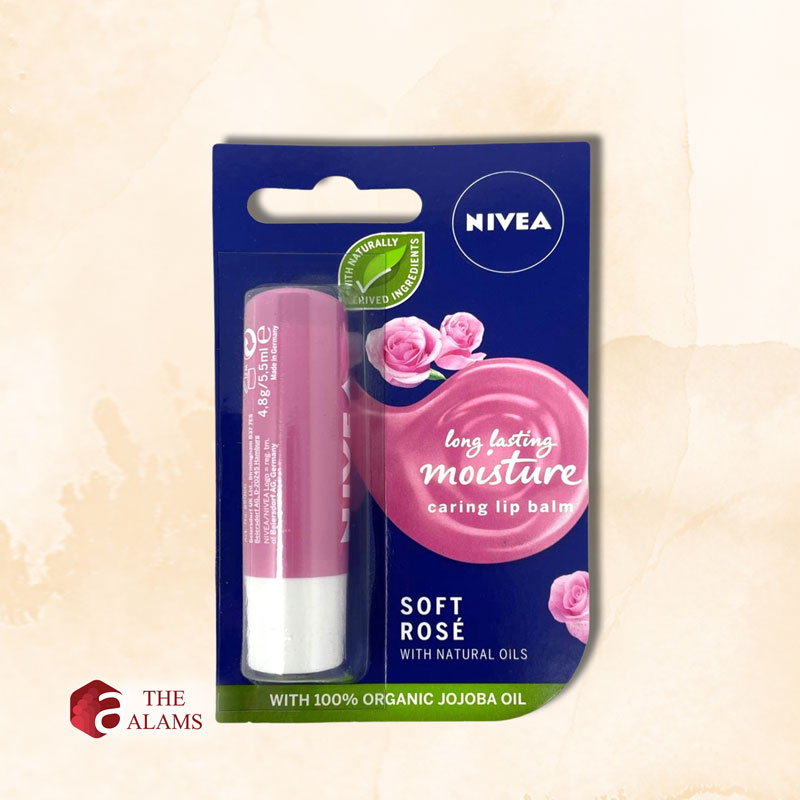 Nivea Caring Lip Balm, Soft Rose 1 Nivea Caring Lip Balm, Soft Rose