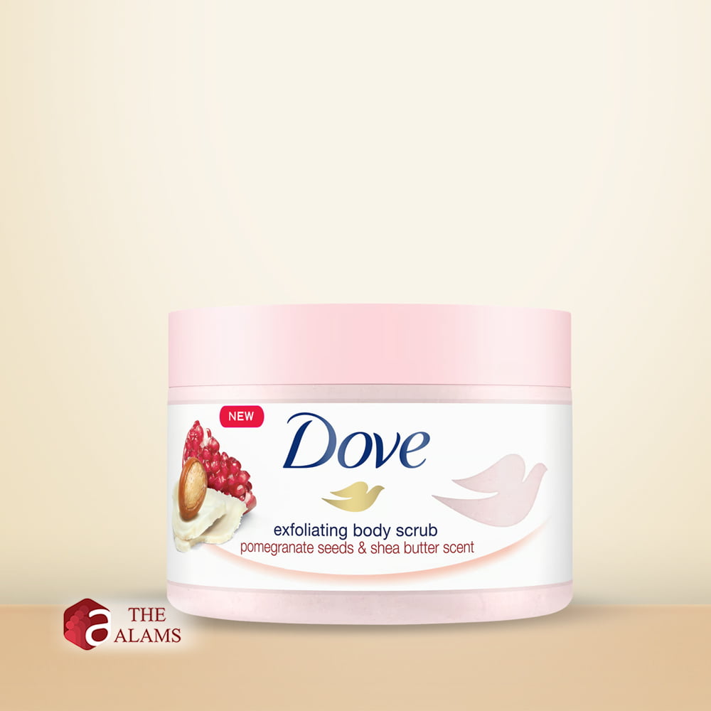 Dove Pomegranate And Shea Butter Body Scrub, 225 ml 1 Dove Pomegranate And Shea Butter Body Scrub, 225 ml