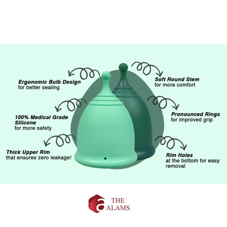 Shordy Medical Grade Silicone Menstrual Cup Green- Size S