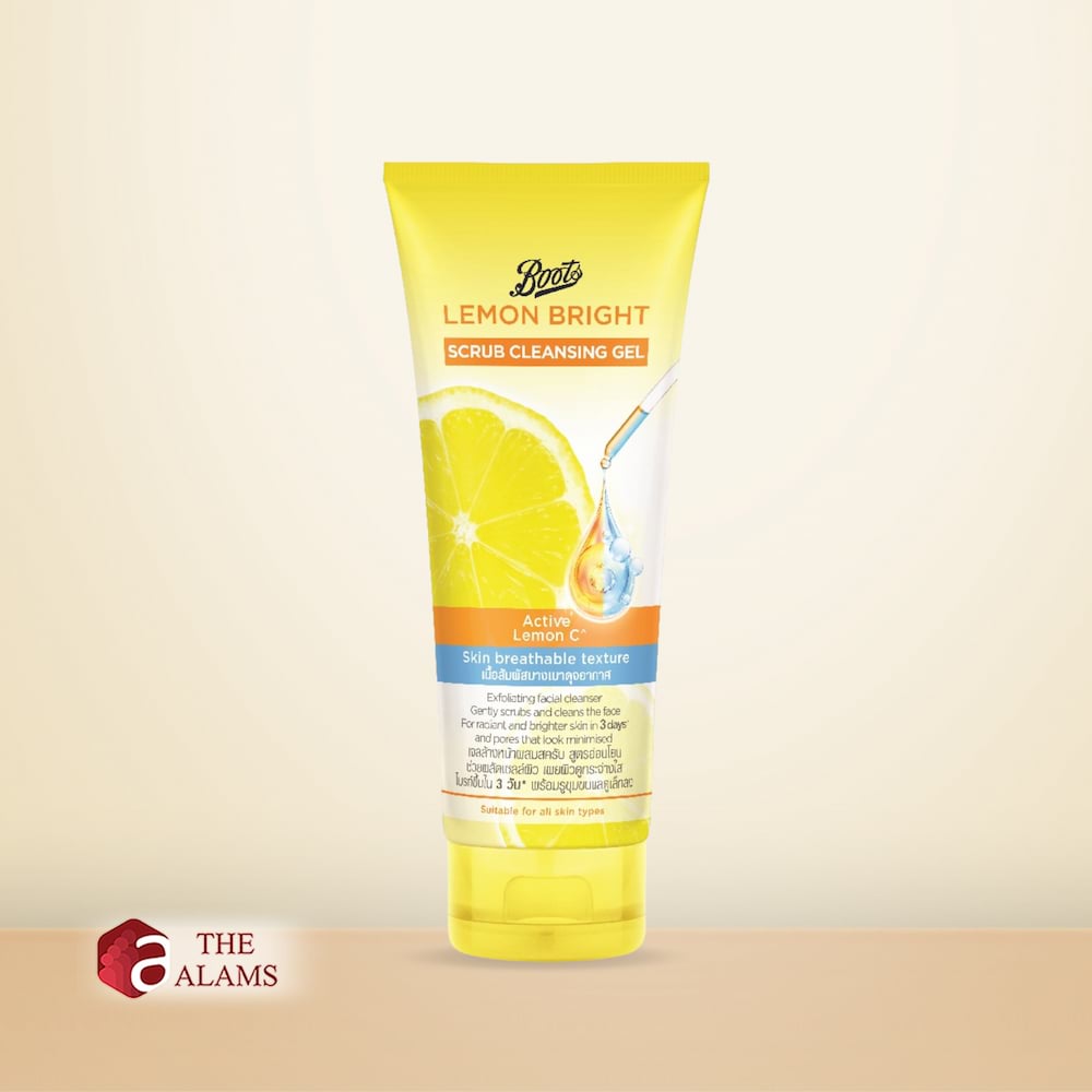 Boots Lemon Bright Scrub Gel Face Wash, 100 Ml 1 Boots Lemon Bright Scrub Gel Face Wash, 100 Ml
