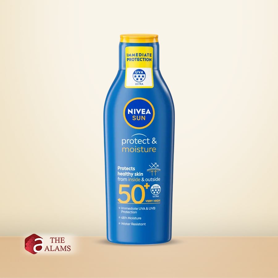 Nivea Protect And Moisture SPF 50+ Sunscreen Lotion, 200 ml 1 Nivea Protect And Moisture SPF 50+ Sunscreen Lotion, 200 ml