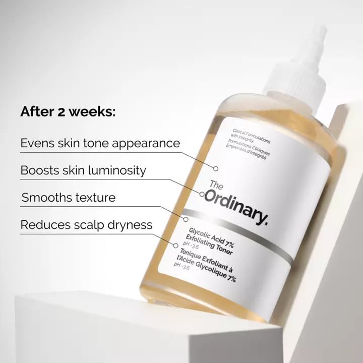 The Ordinary Glycolic Acid 7% Exfoliating Toner, 100 ml 2 The Ordinary Glycolic Acid 7% Exfoliating Toner, 100 ml - Image 2