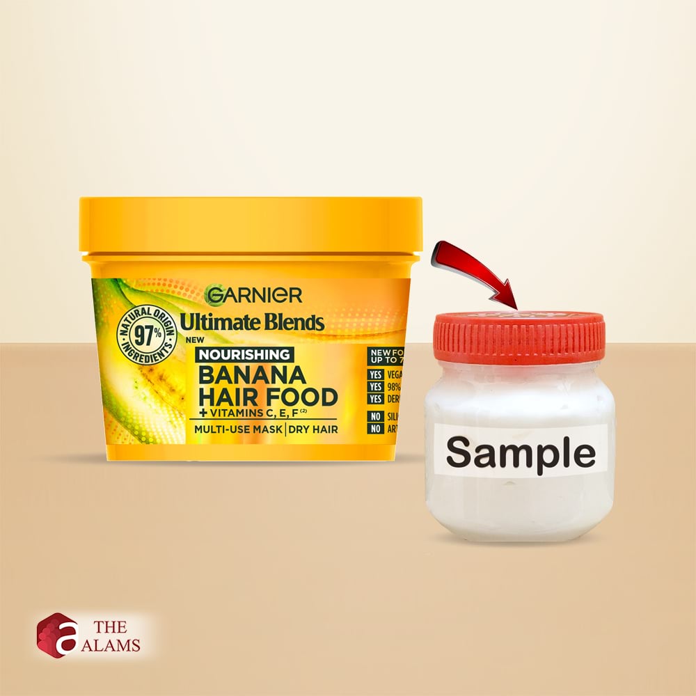 Garnier Hair Food Banana 3-In-1 Dry Hair Mask SAMPLE, 130 ml 1 Garnier Hair Food Banana 3-In-1 Dry Hair Mask SAMPLE, 130 ml