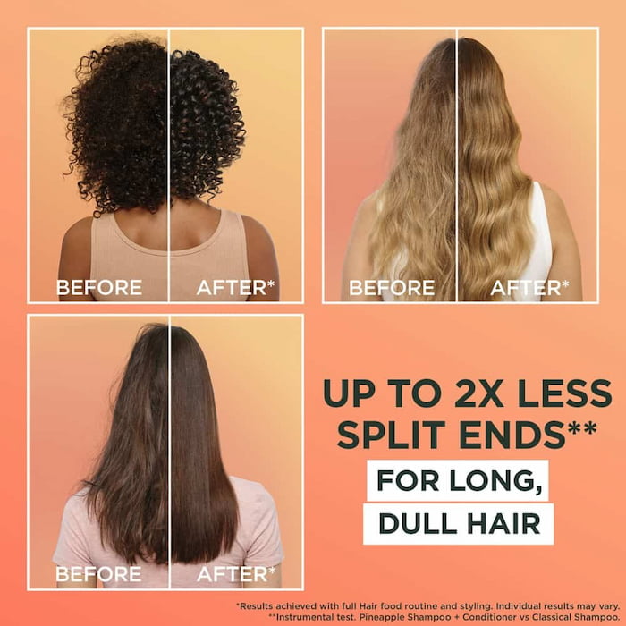 Garnier Hair Food Pineapple And Amla 3 In 1 Hair Mask For Long Dull Hair, 400 ml 2 Garnier Hair Food Pineapple And Amla 3 In 1 Hair Mask For Long Dull Hair, 400 ml - Image 2