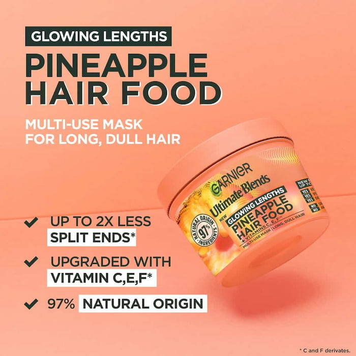 Garnier Hair Food Pineapple And Amla 3 In 1 Hair Mask For Long Dull Hair, 400 ml 3 Garnier Hair Food Pineapple And Amla 3 In 1 Hair Mask For Long Dull Hair, 400 ml - Image 3