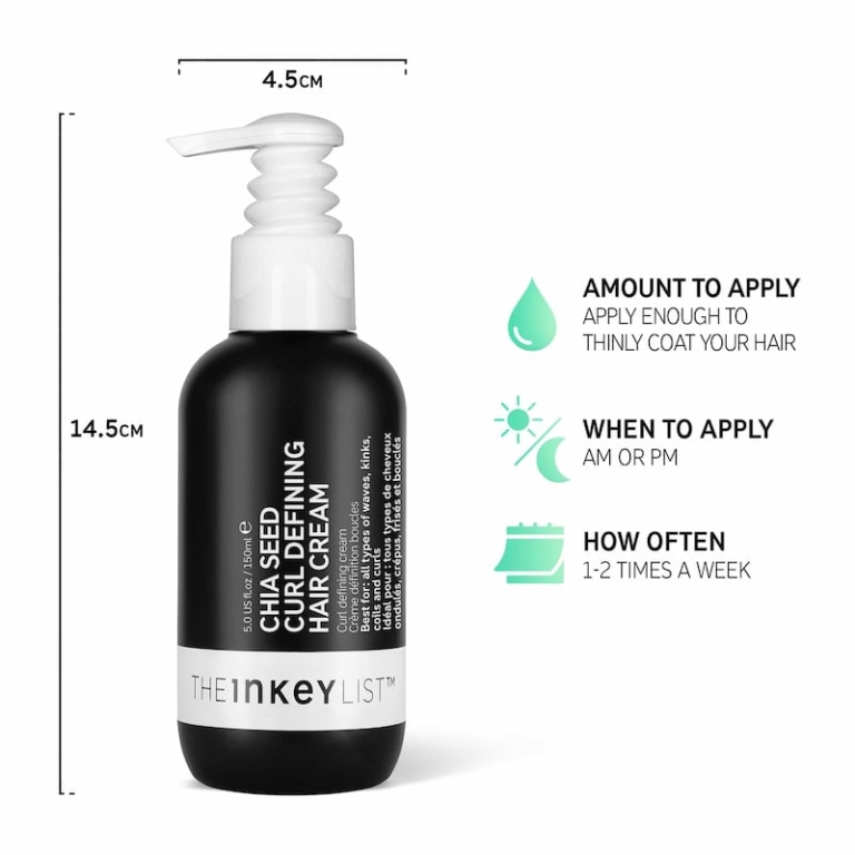 The Inkey List Chia Seed Curl Defining Hair Cream, 150 ml