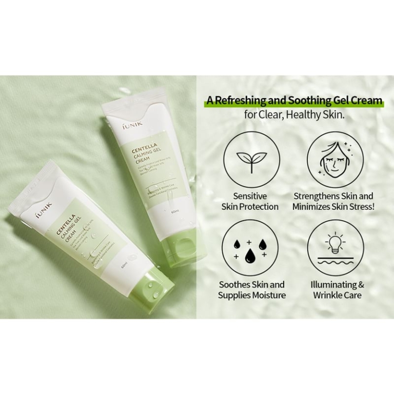 iUNIK Centella Calming Gel Cream For Oily Sensitive Skin, 60 ml