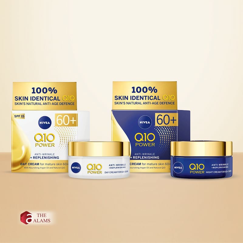 Nivea Q10 Anti Wrinkle Replenishing Day And Night Cream Set, 50 ml 1 Nivea Q10 Anti Wrinkle Replenishing Day And Night Cream Set, 50 ml