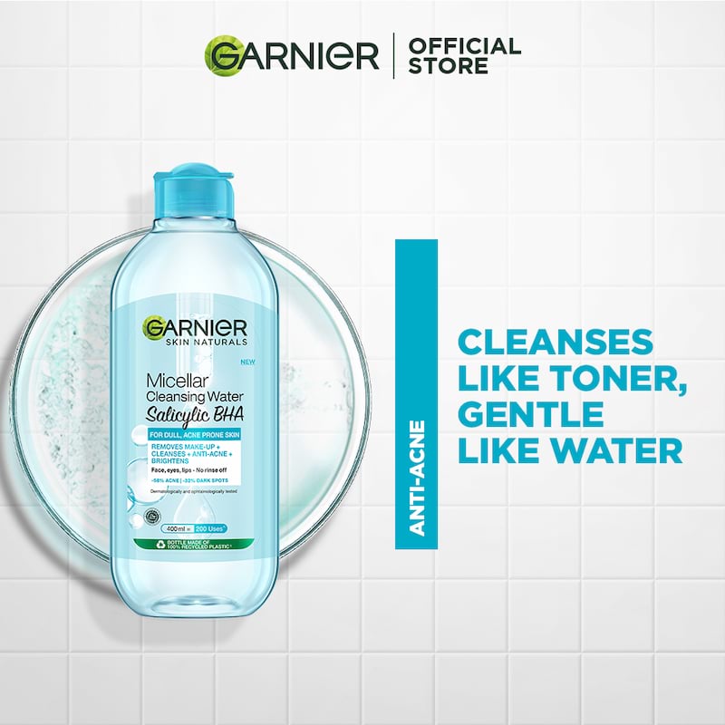 Garnier Micellar Water For Dull Acne Prone Skin, 125 ml 3 Garnier Micellar Water For Dull Acne Prone Skin, 125 ml - Image 3