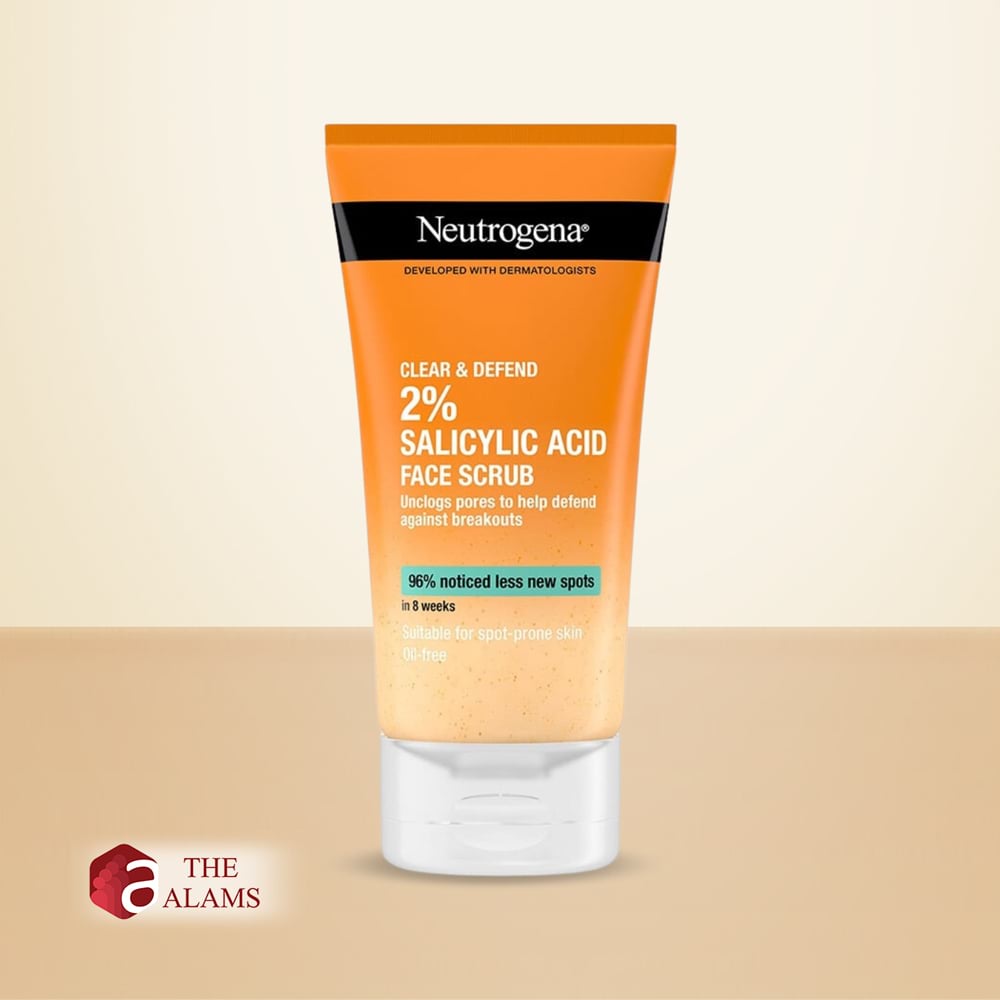 Neutrogena Clear And Defend 2% Salicylic Acid Face Scrub, 150 ml 1 Neutrogena Clear And Defend 2% Salicylic Acid Face Scrub, 150 ml