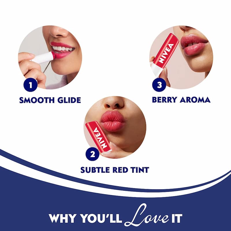 Nivea Tinted Lip Balm, Strawberry Shine 2 Nivea Tinted Lip Balm, Strawberry Shine - Image 2