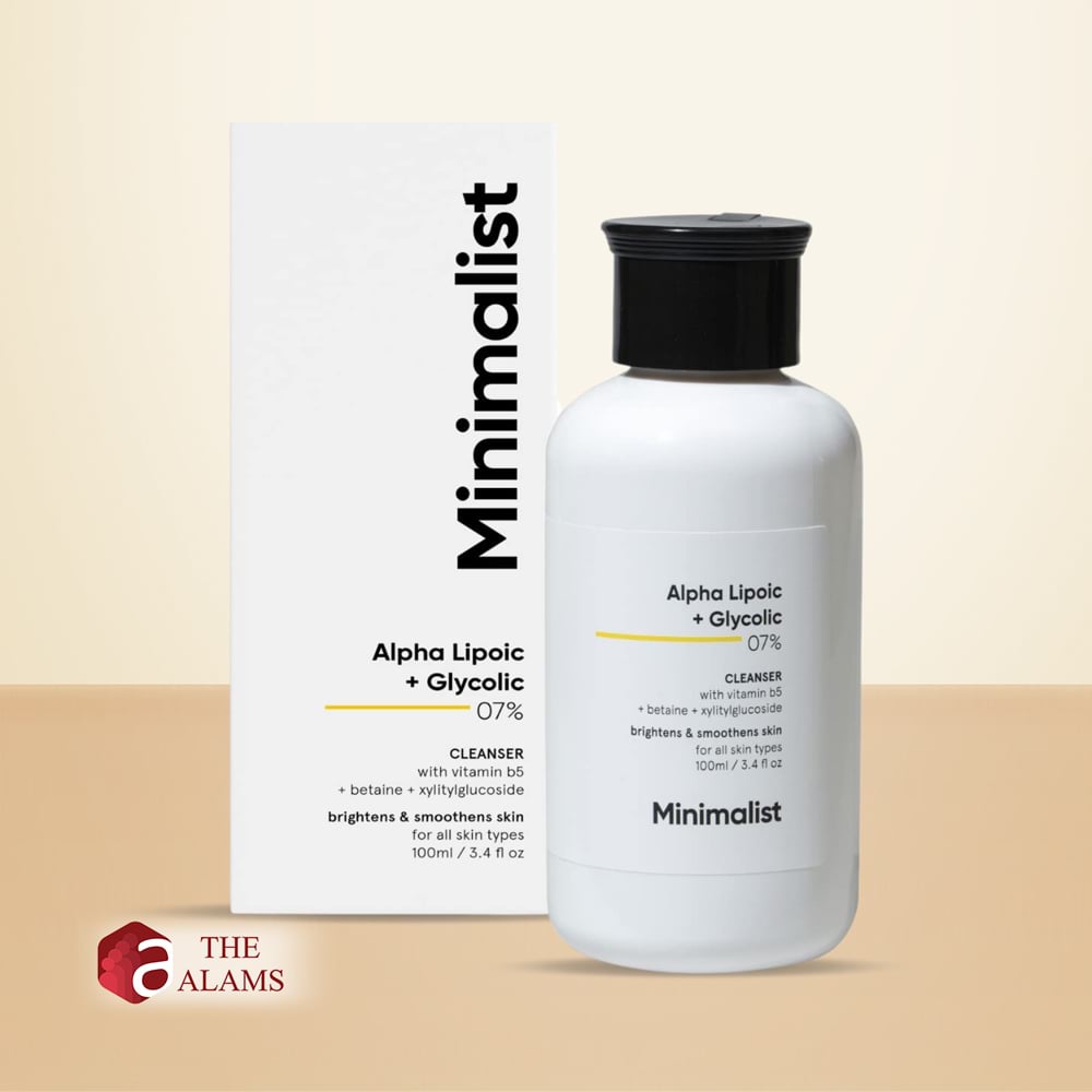 Minimalist Alpha Lipoic + Glycolic 07% Brightening Cleanser, 100 ml 1 Minimalist Alpha Lipoic + Glycolic 07% Brightening Cleanser, 100 ml
