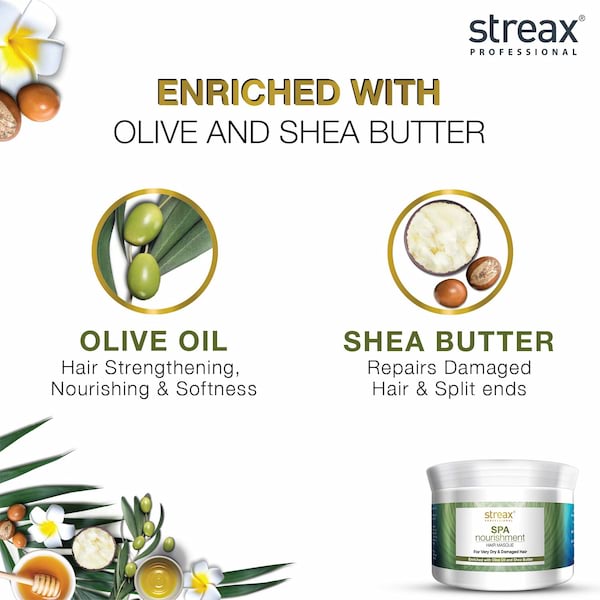 Streax Spa Nourishment Hair Mask For Very Dry Damaged Hair, 500 g 4 Streax Spa Nourishment Hair Mask For Very Dry Damaged Hair, 500 g - Image 4