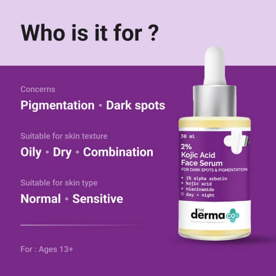 The Derma Co. 2% Kojic Acid Serum For Dark Spots And Pigmentation, 30 ml 2 The Derma Co. 2% Kojic Acid Serum For Dark Spots And Pigmentation, 30 ml - Image 2