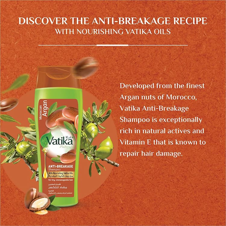 Vatika Moroccan Argan Anti Breakage Shampoo, 400 Ml 2 Vatika Moroccan Argan Anti Breakage Shampoo, 400 Ml - Image 2