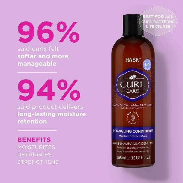 Hask Curl Care Detangling Conditioner, 355 ml 2 Hask Curl Care Detangling Conditioner, 355 ml - Image 2