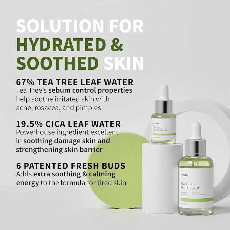 IUNIK Tea Tree Relief Serum, 50 ml 2 IUNIK Tea Tree Relief Serum, 50 ml - Image 2