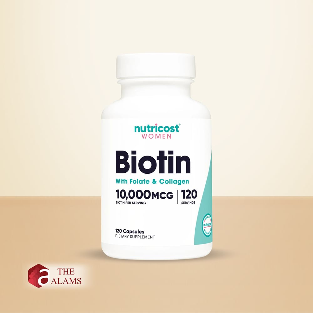 Nutricost Biotin With Folate And Collagen For Women 10,000 mcg- 120 Capsules 1 Nutricost Biotin With Folate And Collagen For Women 10,000 mcg- 120 Capsules