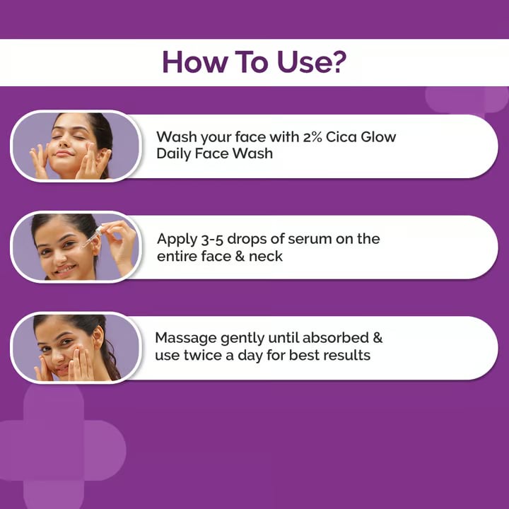 The Derma Co. 10% Cica Glow Face Serum For Dark Spots And Dull Skin, 30 ml 3 The Derma Co. 10% Cica Glow Face Serum For Dark Spots And Dull Skin, 30 ml - Image 3