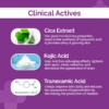 The Derma Co. 10% Cica Glow Face Serum For Dark Spots And Dull Skin, 30 ml 8 The Derma Co. 10 Cica Glow Face Serum with Tranexamic Acid And Kojic Acid 30 ml 3