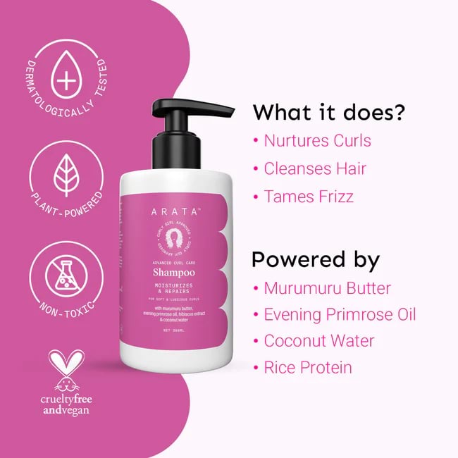 Arata Advanced Curl Care Shampoo, 300 ml 2 Arata Advanced Curl Care Shampoo, 300 ml - Image 2