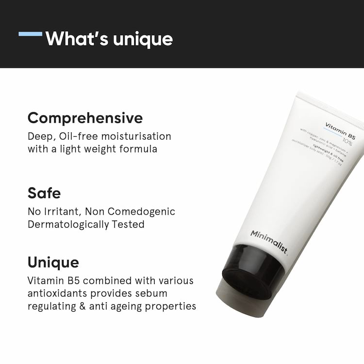 Minimalist 10% Vitamin B5 Moisturizer For Oily Combination Skin, 50 g 3 Minimalist 10% Vitamin B5 Moisturizer For Oily Combination Skin, 50 g - Image 3