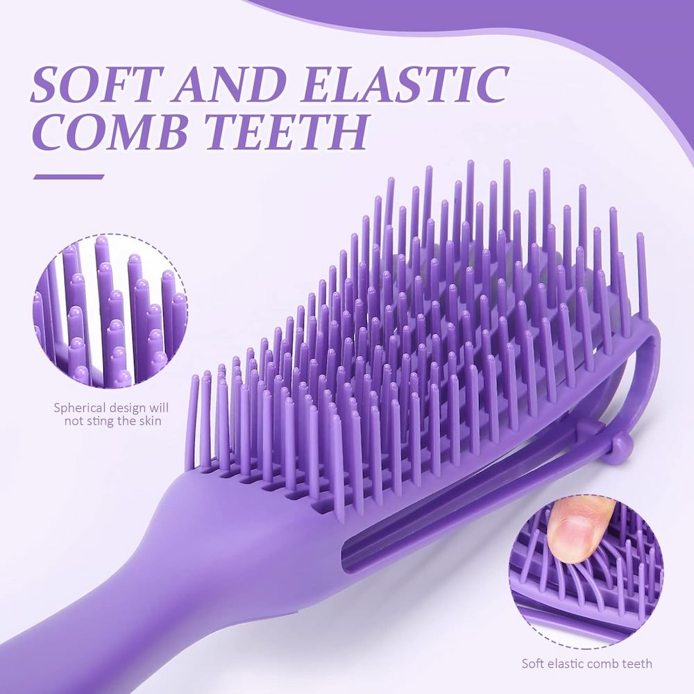 The Alams Detangling Hair Brush, Lavender 4 The Alams Detangling Hair Brush, Lavender - Image 4