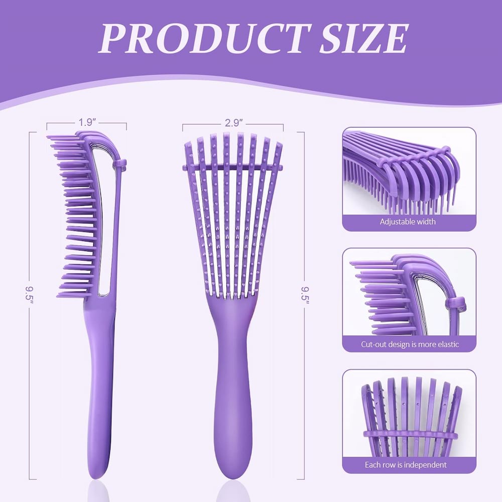 The Alams Detangling Hair Brush, Lavender 7 The Alams Detangling Hair Brush, Lavender - Image 7