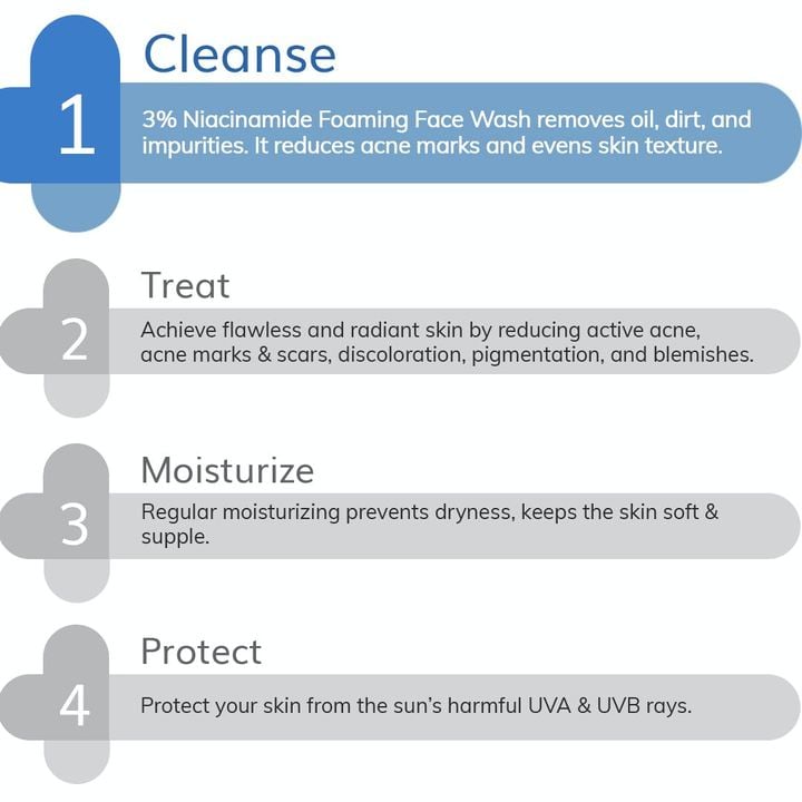 The Derma Co. 3% Niacinamide Foaming Daily Face Wash For Acne Marks, 100 ml 3 The Derma Co. 3% Niacinamide Foaming Daily Face Wash For Acne Marks, 100 ml - Image 3