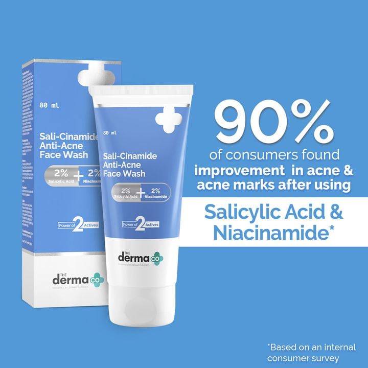 The Derma Co. Sali Cinamide Anti Acne Face Wash With 2% Salicylic Acid + 2% Niacinamide, 80 ml 2 The Derma Co. Sali Cinamide Anti Acne Face Wash With 2% Salicylic Acid + 2% Niacinamide, 80 ml - Image 2