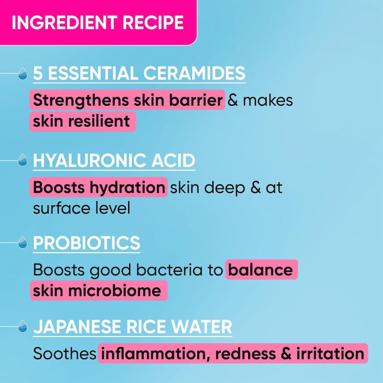 Dot & Key Barrier Repair Hydrating Gentle Face Wash MINI, 15 ml 3 Dot & Key Barrier Repair Hydrating Gentle Face Wash, 100 ml