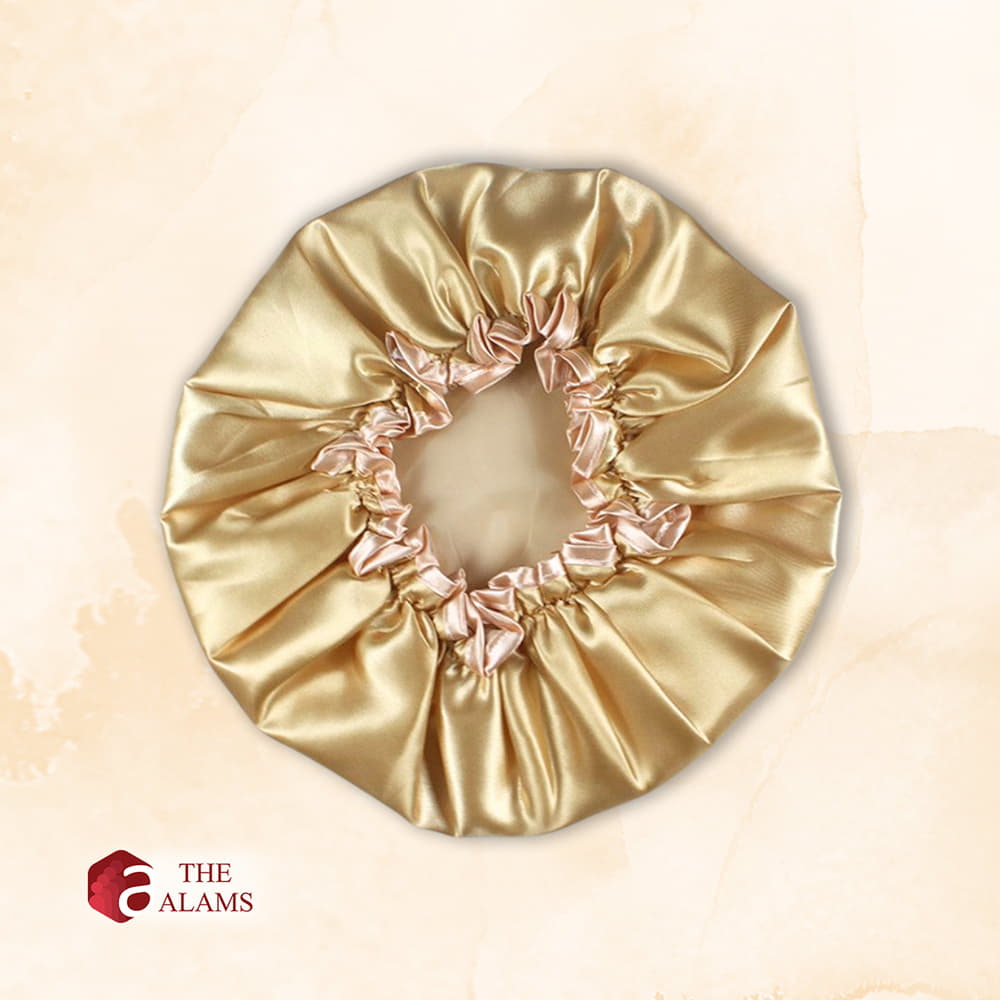 Double Layer Waterproof Large Shower Cap, Golden 1 Double Layer Waterproof Large Shower Cap, Golden