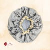 Double Layer Waterproof Large Shower Cap, Gray 9 Double Layer Waterproof Large Shower Cap Gray