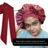The Alams No-Slip Satin Hair Bonnet, Large Maroon 6 The Alams No Slip Satin Hair Bonnet Large Maroon 1