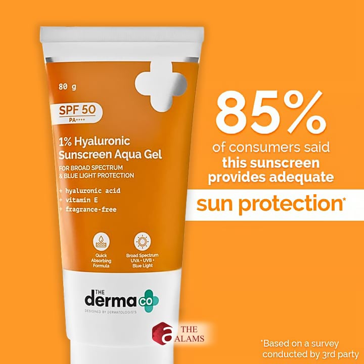 The Derma Co. 1% Hyaluronic Sunscreen Aqua Gel SPF 50 PA++++, 80 g 2 The Derma Co. 1% Hyaluronic Sunscreen Aqua Gel SPF 50 PA++++, 80 g - Image 2