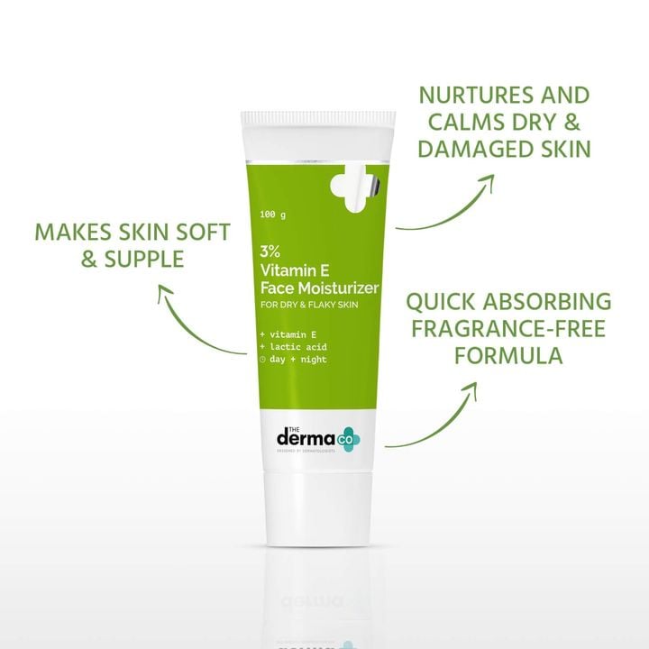 The Derma Co. 3% Vitamin E Daily Face Moisturizer For Dry Skin, 100 g 2 The Derma Co. 3% Vitamin E Daily Face Moisturizer For Dry Skin, 100 g - Image 2