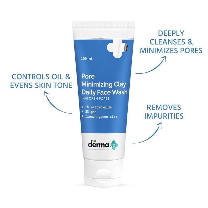 The Derma Co. Pore Minimizing Clay Face Wash With 1% Niacinamide And 2% PHA, 100 ml 2 The Derma Co. Pore Minimizing Clay Face Wash With 1% Niacinamide And 2% PHA, 100 ml - Image 2