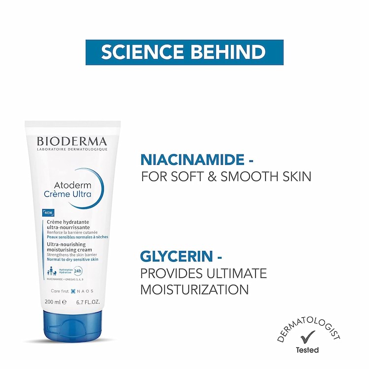 Bioderma Atoderm Creme Ultra Nourishing Moisturising Cream, 200 Ml 3 Bioderma Atoderm Creme Ultra Nourishing Moisturising Cream, 200 Ml - Image 3