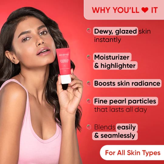 Dot & Key Strawberry Dew Strobe Cream- Strawberry Pearl Pink, 30 ml 2 Dot & Key Strawberry Dew Strobe Cream, 30 ml