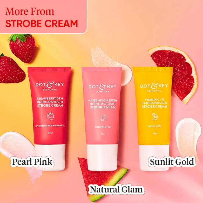 Dot & Key Strawberry Dew Strobe Cream- Strawberry Pearl Pink, 30 ml 7 Dot & Key Strawberry Dew Strobe Cream- Strawberry Pearl Pink, 30 ml - Image 7