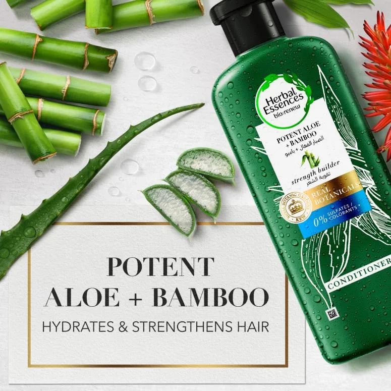 Herbal Essences Potent Aloe And Bamboo Conditioner For Weak Hair, 400 ml 2 Herbal Essences Potent Aloe And Bamboo Conditioner, 400 ml
